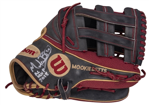 2019 Mookie Betts Game Used, Photomatched, & Signed/Inscribed Wilson MB50 Model Glove Matched to 7/2, 7/7, 8/18, 8/31 & 9/29 (Resolution, PSA/DNA & Beckett) 